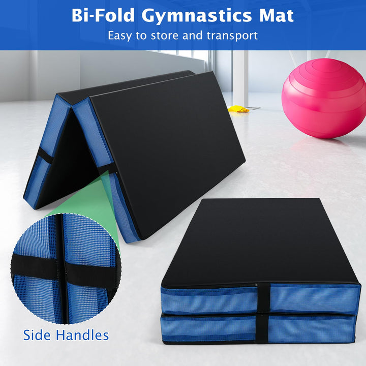 Giantex 4' x 4' Folding Gymnastics Mat with Carry Handles