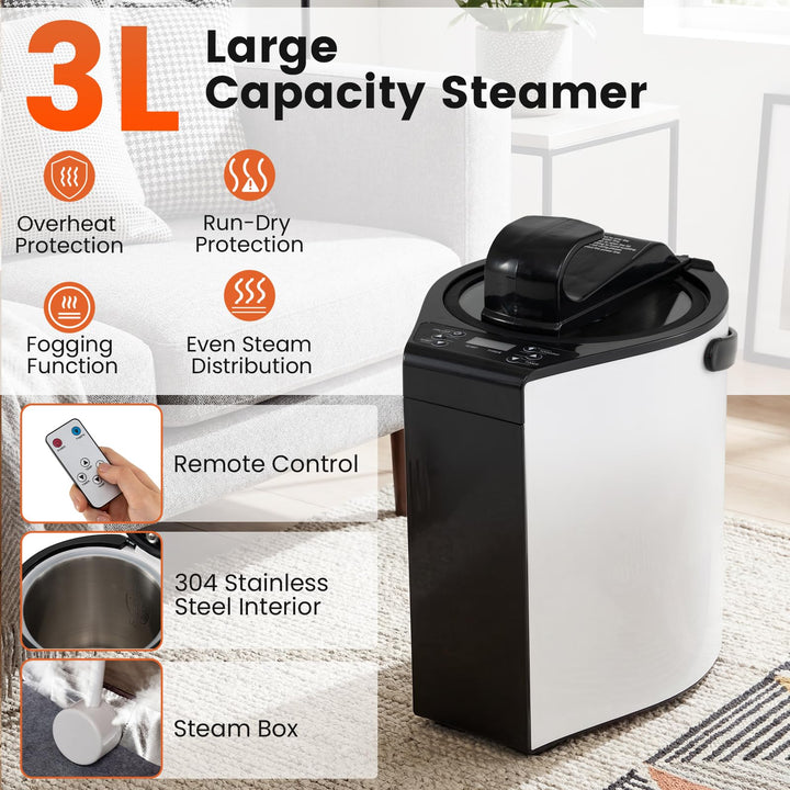 Giantex 3L Portable Steam Sauna(35.5" x 35.5" x 71" )