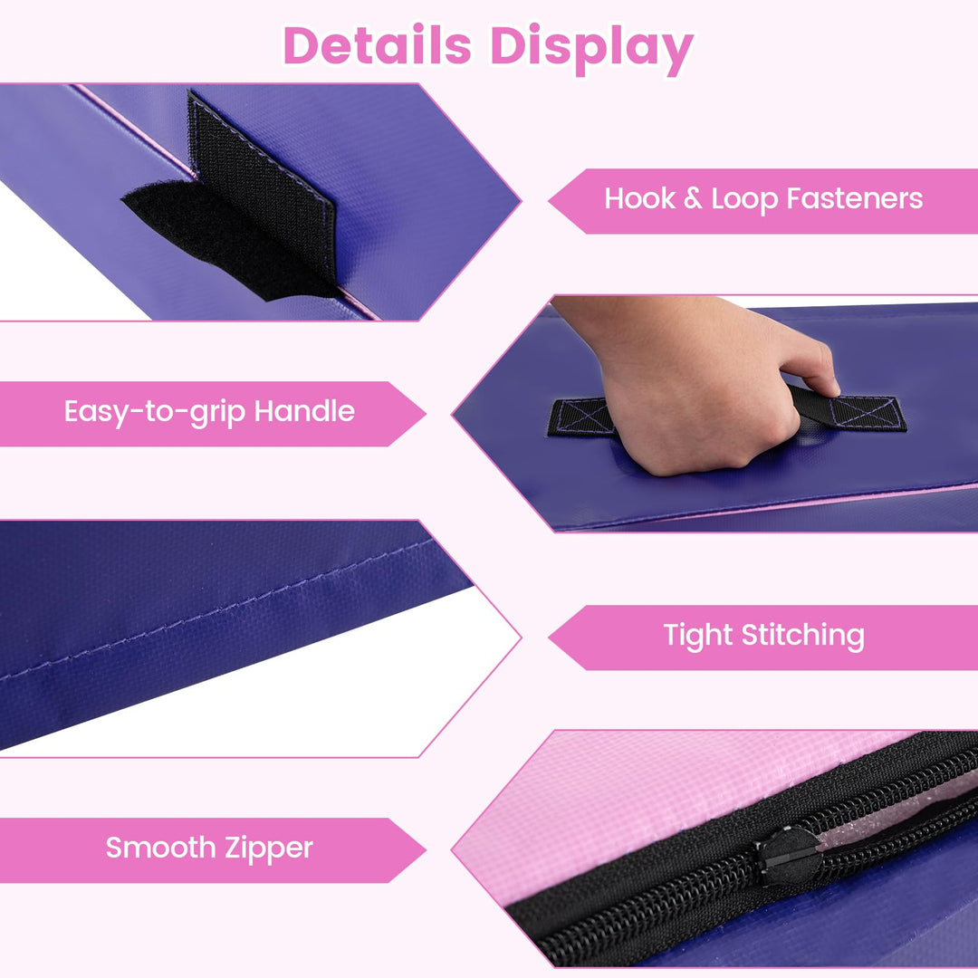 48‘’ x 24’’ Folding Incline Cheese Wedge Mat with Waterproof Cover
