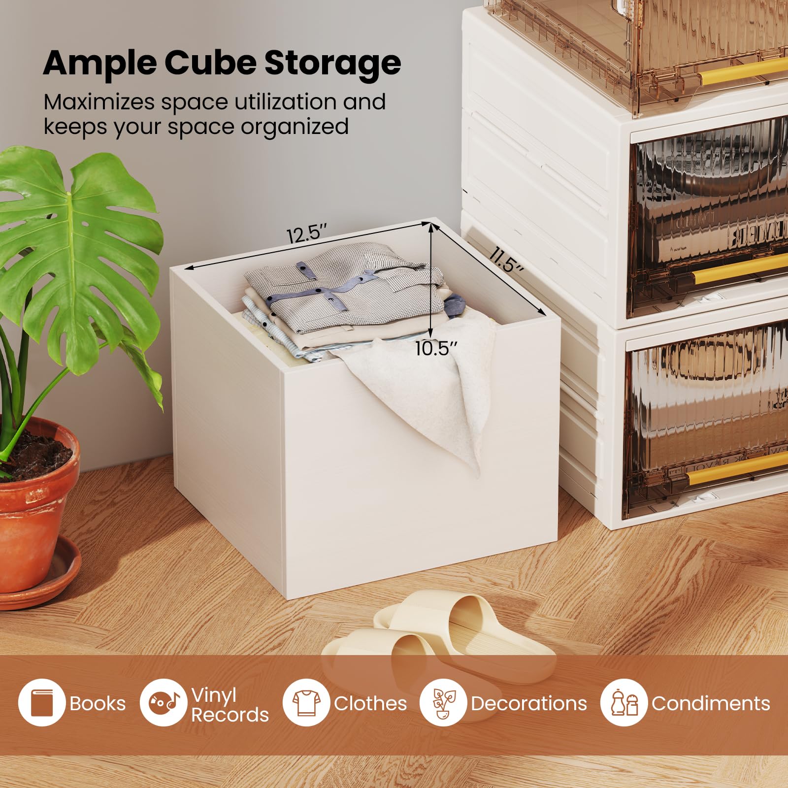 Giantex White Cubby Bookcase