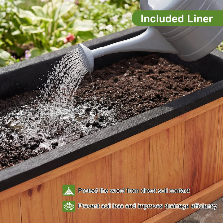 Giantex Outdoor Raised Garden Bed Set of 1/2 (40” x 13” x 12”)