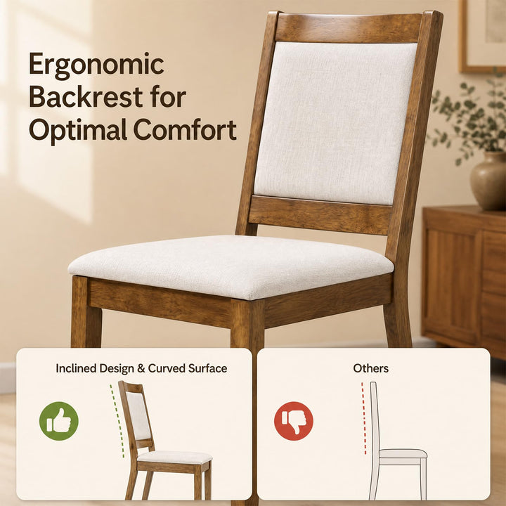 GIANTEX Upholstered Dining Chairs Set of 2 for Living Room