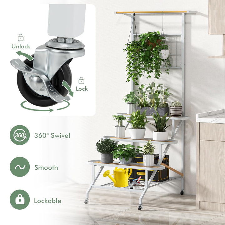 hanging plant swivel Giantex Hanging Plant Stand Indoor