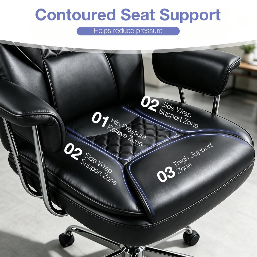 GIANTEX Big and Tall Ergonomic Office Chair with Footrest &amp; High Back