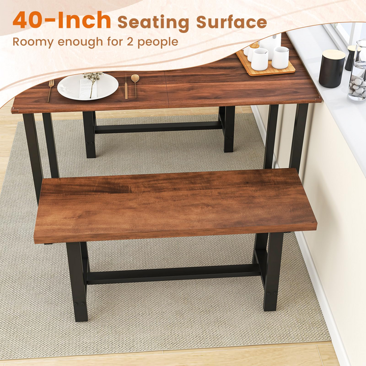 Giantex 40” Wood Dining Bench, 2 Person Entryway Shoe Bench