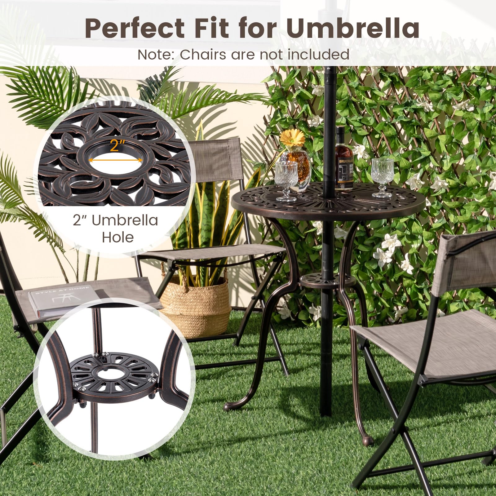 Giantex 24” Patio Bistro Table