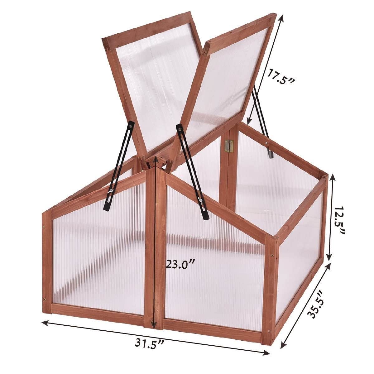 Garden Portable Wooden Cold Frame Flower / Planter Protection