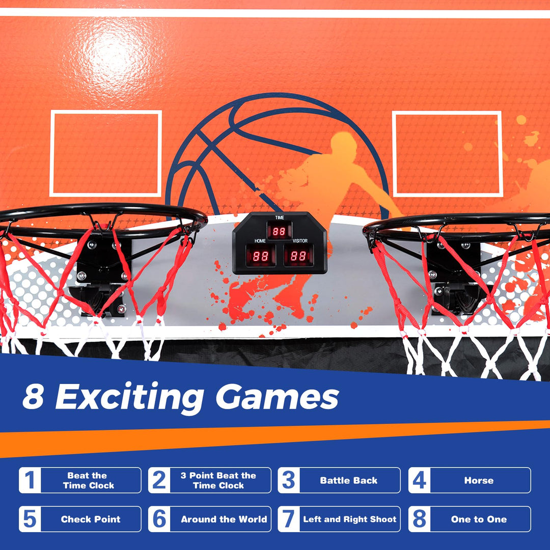 Giantex Arcade Basketball Game Indoor Dual Shot with 8 Game Modes