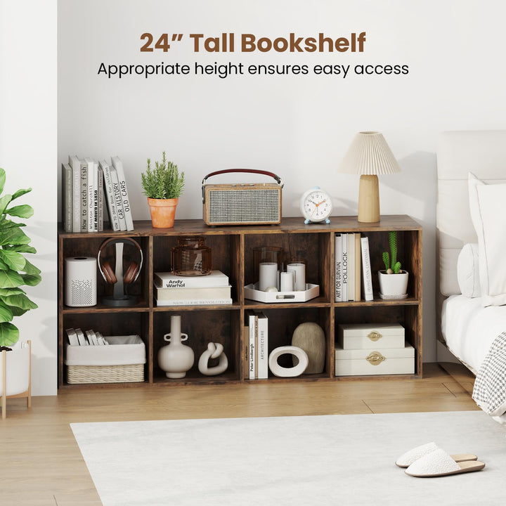 Giantex Floor Standing Bookshelf with Storage and 2 Anti Tipping Kits