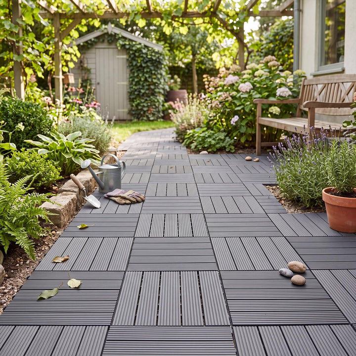 GIANTEX 36 PCS Waterproof Plastic Interlocking Deck Tiles