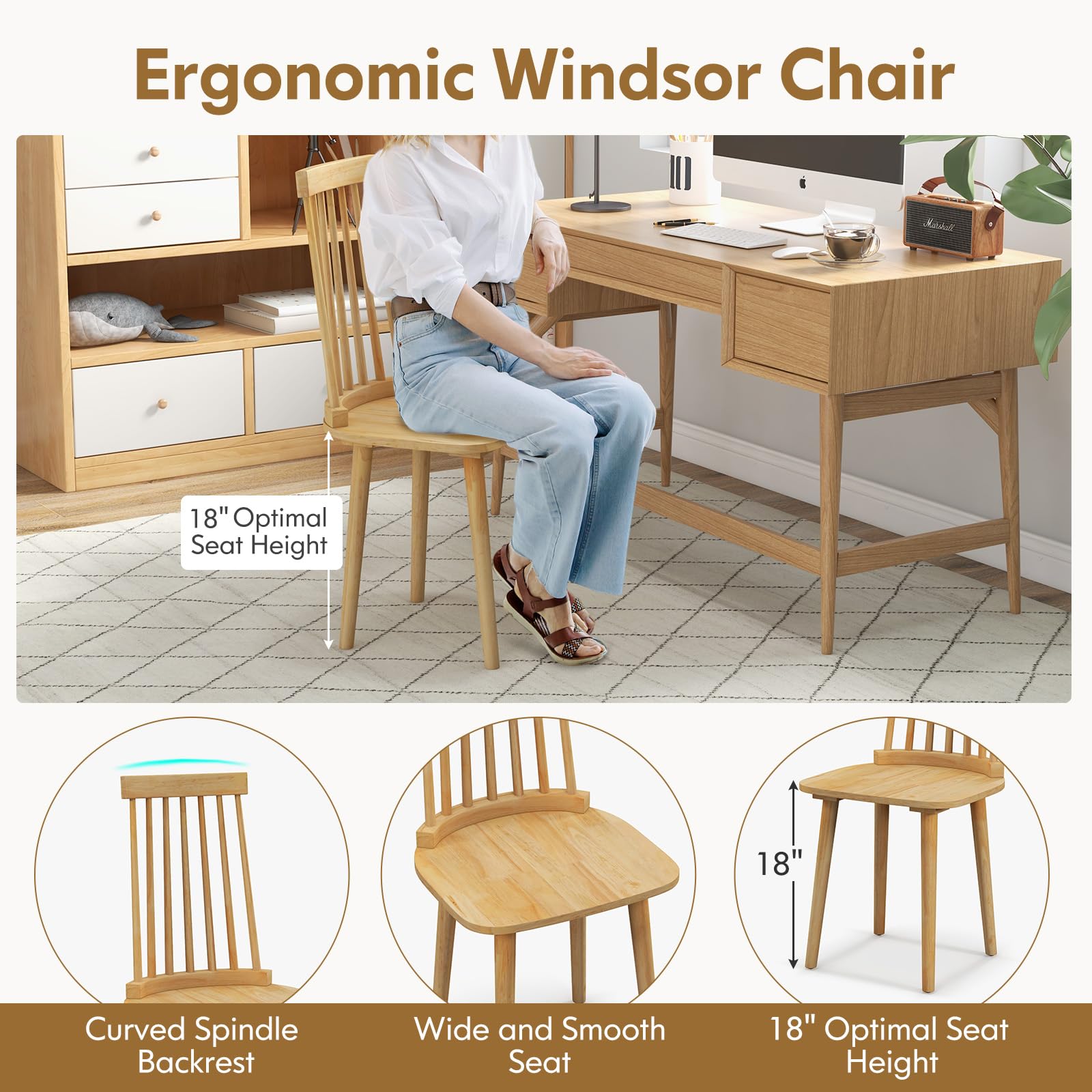 Giantex Windsor Dining Chairs Set