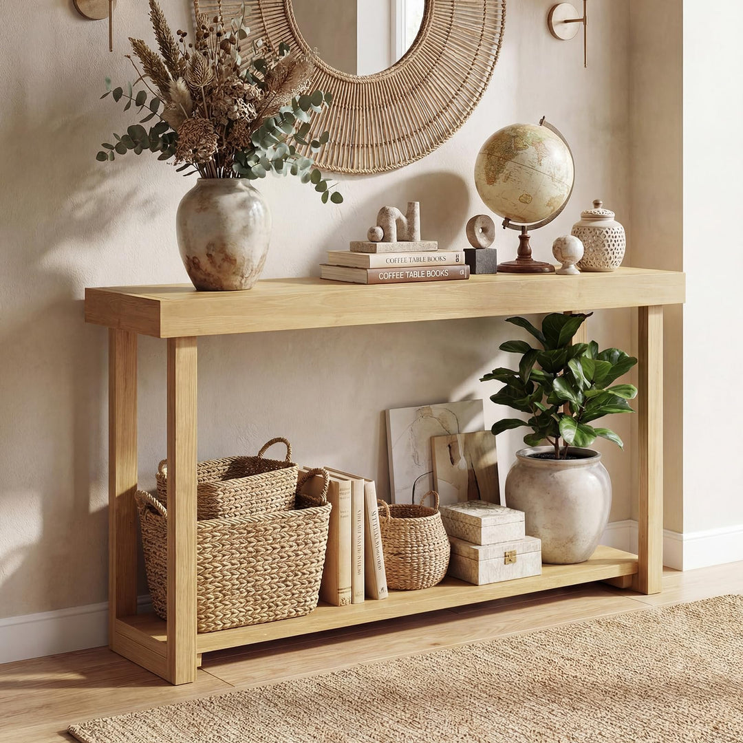 Giantex 46" Solid Wood Console Table(46" x 12" x 32")