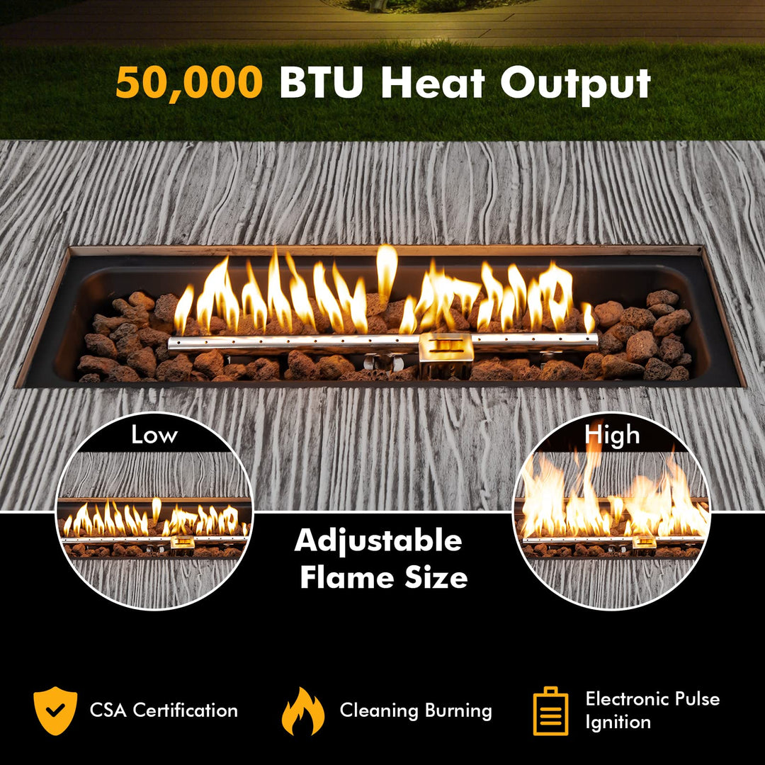 Giantex Outdoor Fire Pit Table - 43 Inch Propane Fire Pit