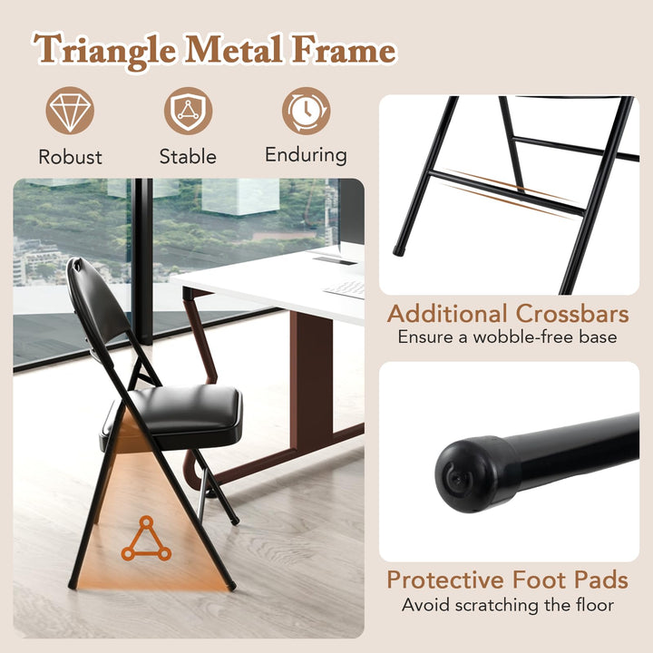 Giantex Party Chairs with Metal Frame for Indoor Outdoor