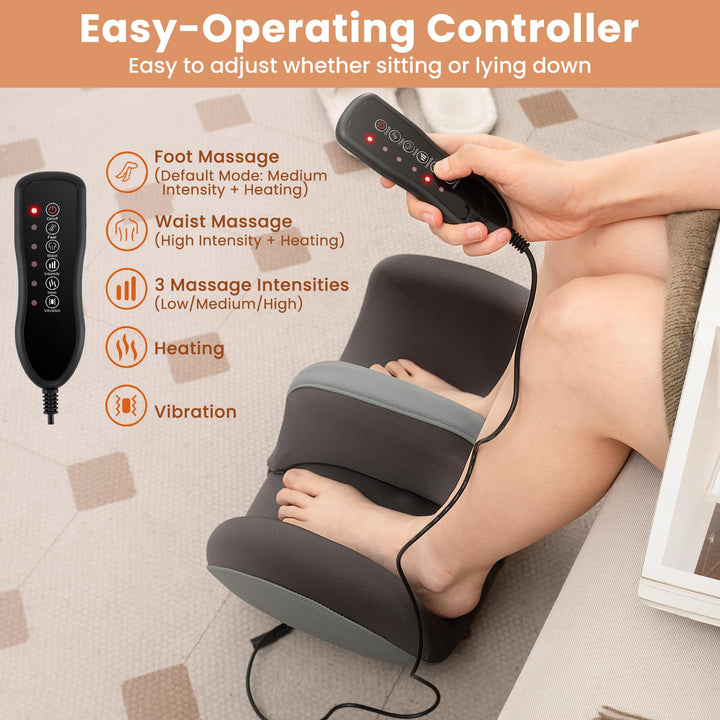 Giantex Electric Foot Massager, Calf Massager with Heat, 3 Massage Intensity, Vibration, Detachable Middle Sponge Giantex Electric Foot Massager, Calf Massager with Heat, 3 Massage Intensity, Vibration, Detachable Middle Sponge