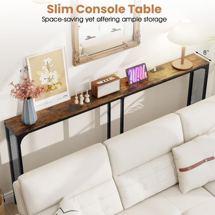 Giantex 71” Console Table with Power Outlet