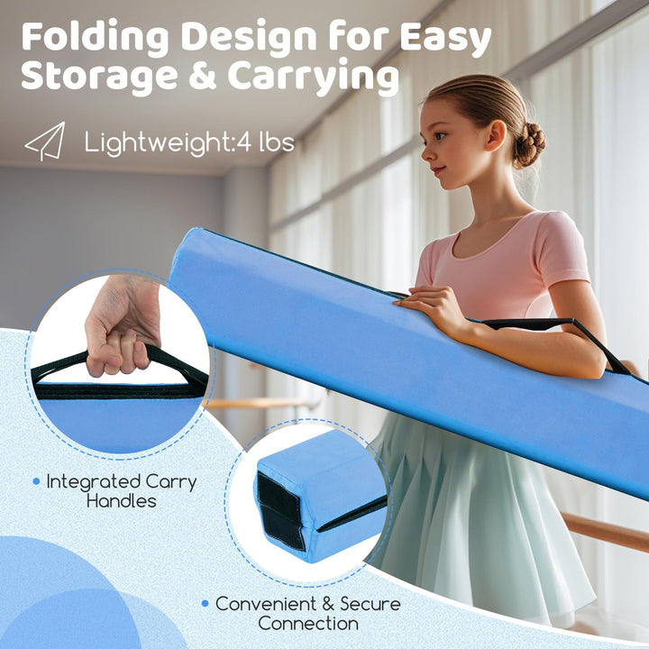 Giantex Folding Gymnastics Beam with Carry Handles