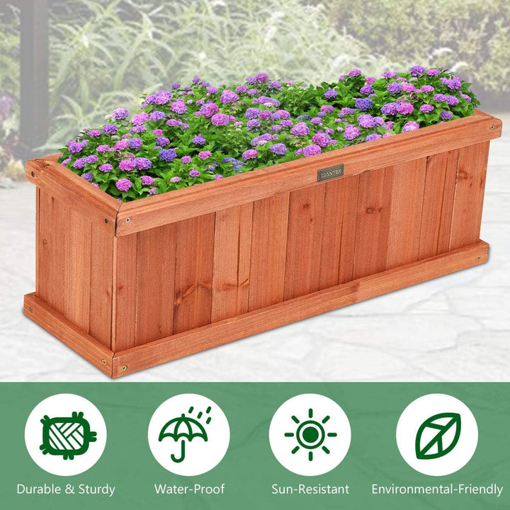 Giantex Raised Garden Bed Set of 2 for Flower Vegetable Herbs