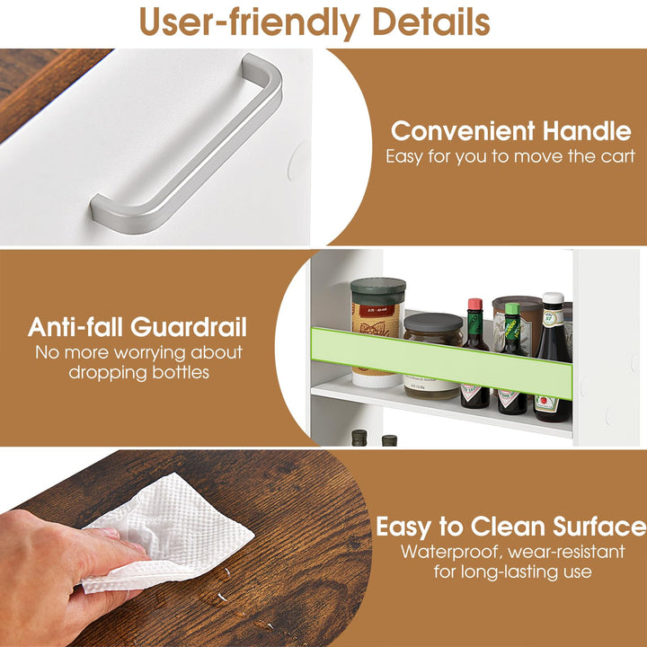 Giantex 4 Tier Rolling Slim Storage Cart