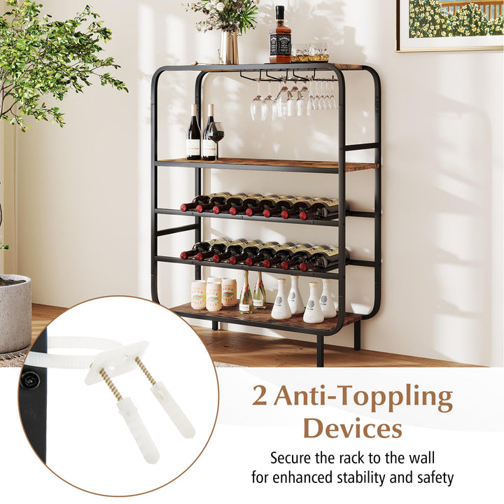 Giantex Industrial Wine Rack Freestanding Floor