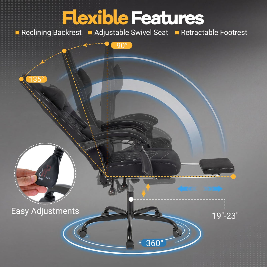Giantex Gaming Chair | Ergonomic Computer Chair with Headrest