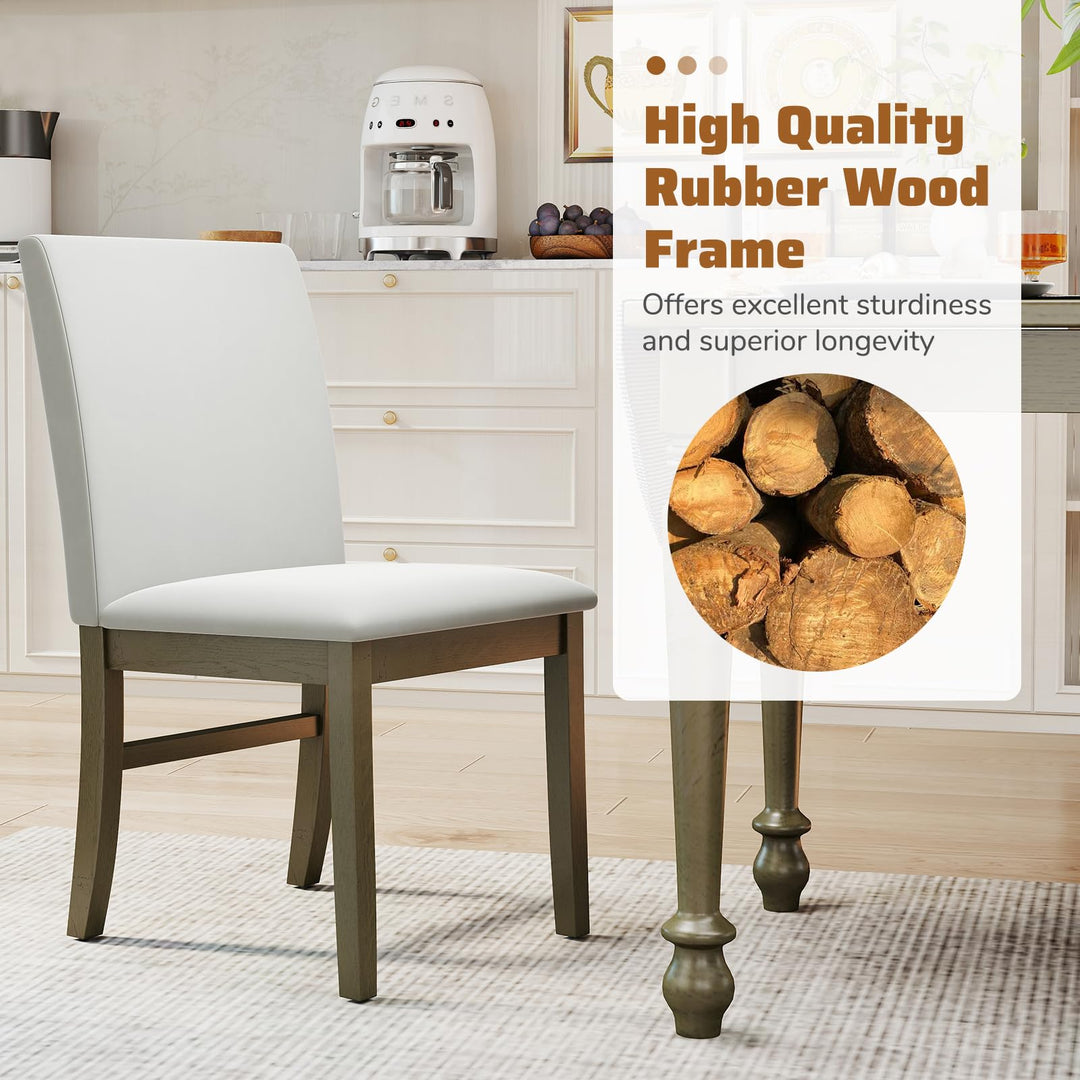 Giantex Upholstered Dining Chairs Set for Restaurant