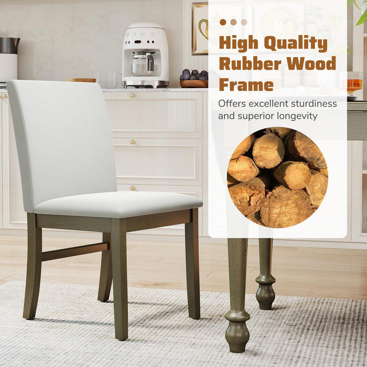 Giantex Upholstered Dining Chairs Set for Restaurant