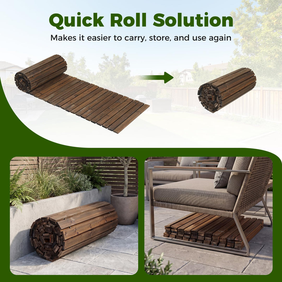 Giantex 12 FT Wooden Garden Pathway (1/2)