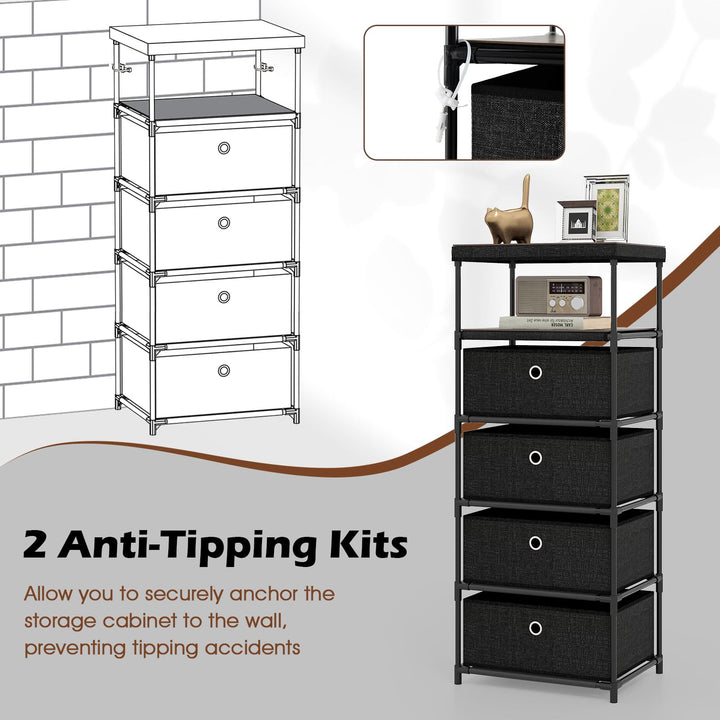 Giantex Dresser with 4 Drawers for Living Room