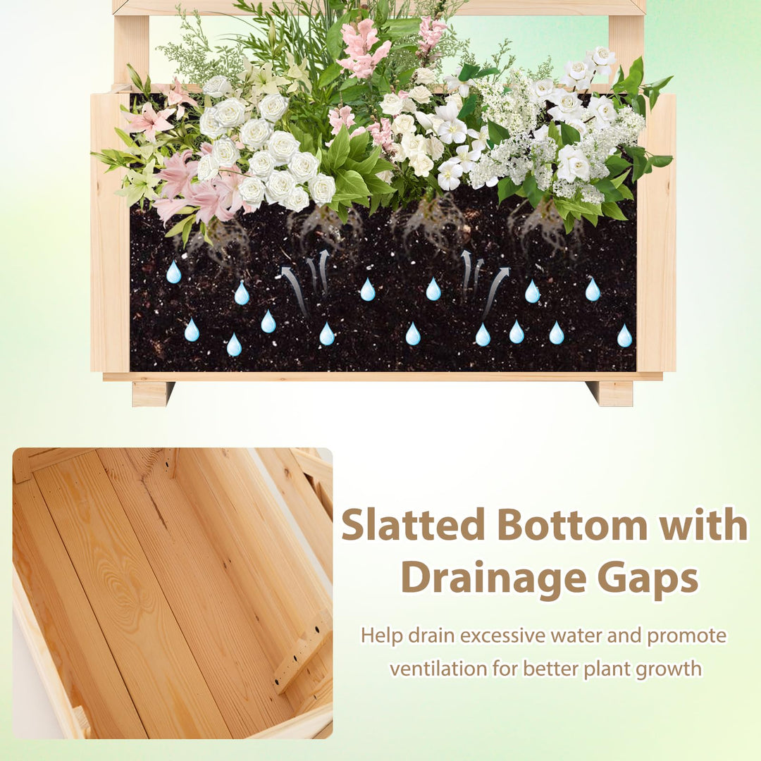 Giantex Raised Garden Bed with Trellis