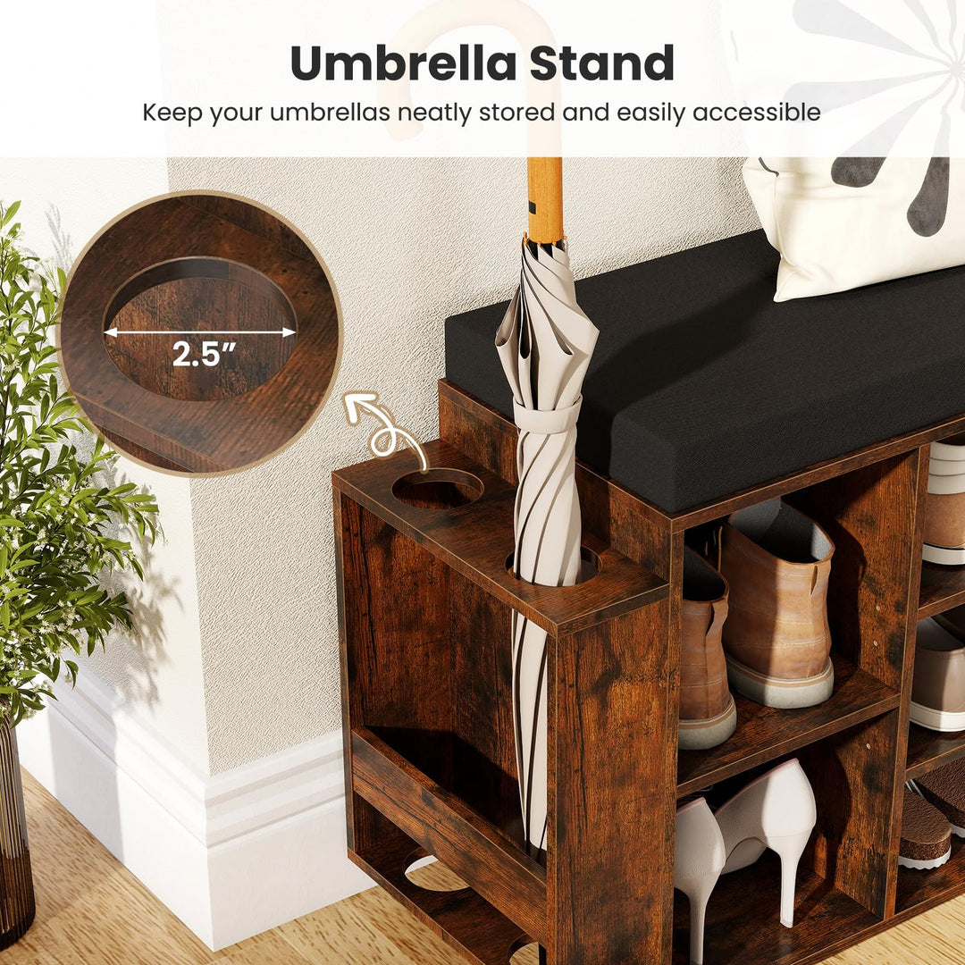 Giantex Shoe Storage Bench with Umbrella Stand
