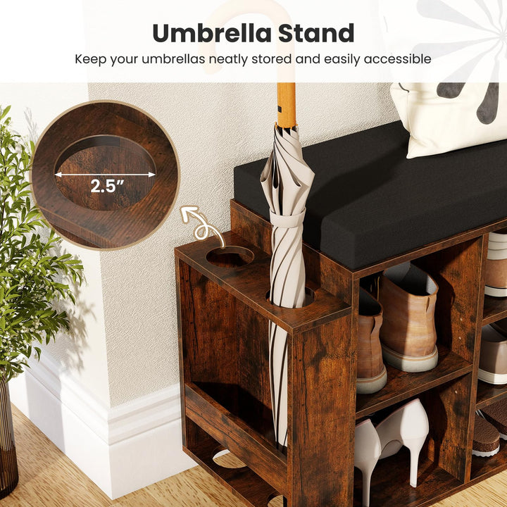 Giantex Shoe Storage Bench with Umbrella Stand