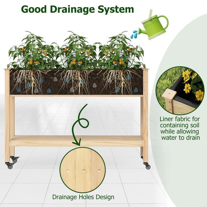 Giantex 47”x23”x33” Wood Planter Box