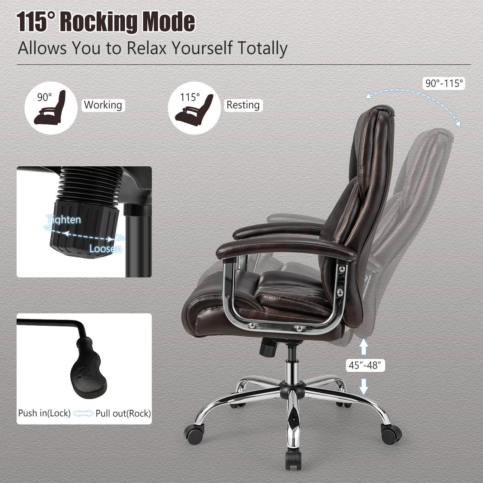 Giantex 500LBS Big and Tall Office Chair