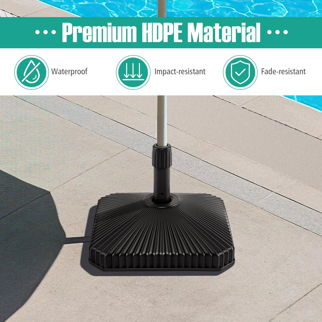 Giantex 44 lbs HDPE Square Fillable Umbrella Base