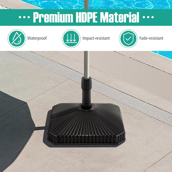 Giantex 44 lbs HDPE Square Fillable Umbrella Base