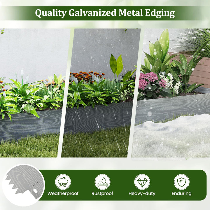 Giantex 6 Pack Galvanized Steel Landscape Edging