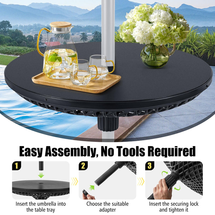 locking umbrellas into patio furniture Patio Umbrella Table Tray