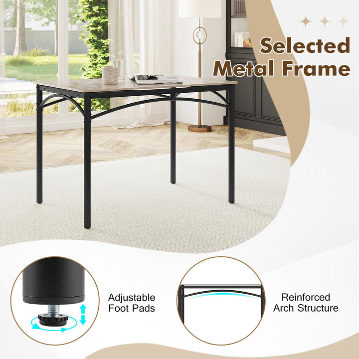 Giantex Dining Table with Large Faux Marble Tabletop