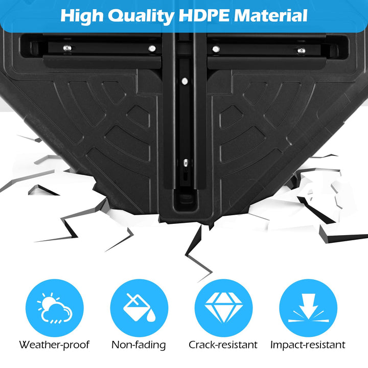 Giantex Fillbale Offset Patio Umbrella Base - Heavy Duty HDPE Cantilever Umbrella Stand