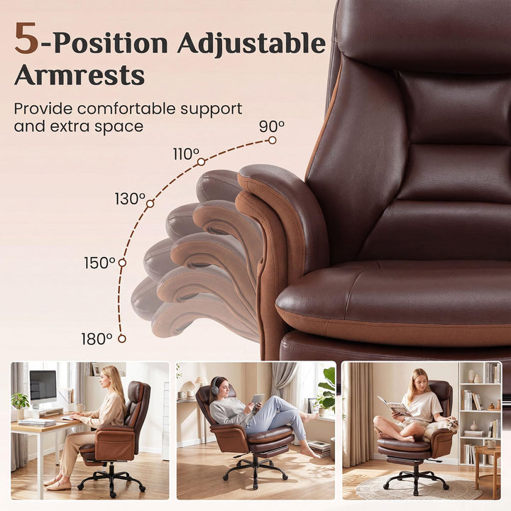Giantex Big &amp; Tall Office Chair with Adjustable Armrest