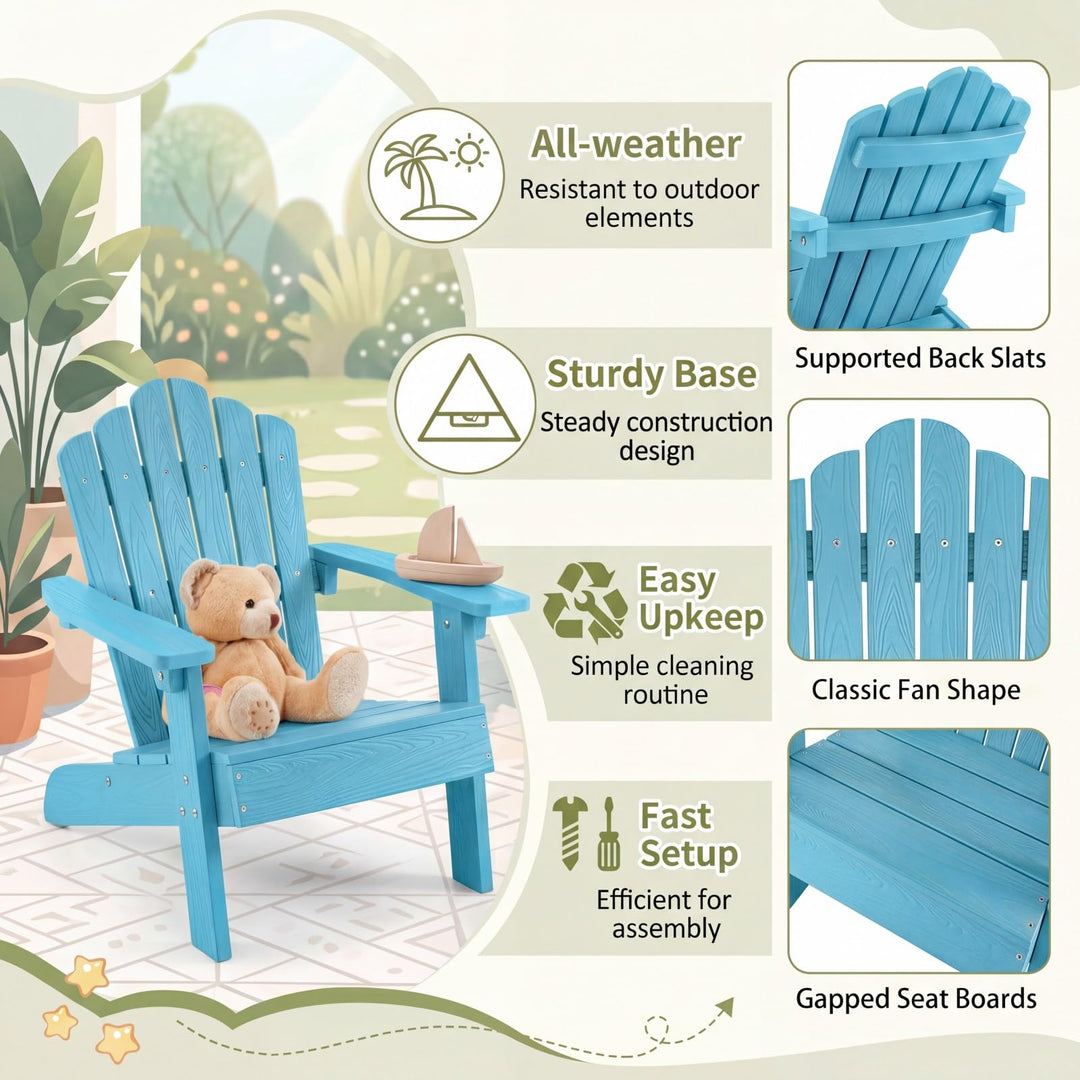 Giantex Kids Adirondack Chair, All-Weather HIPS Children&