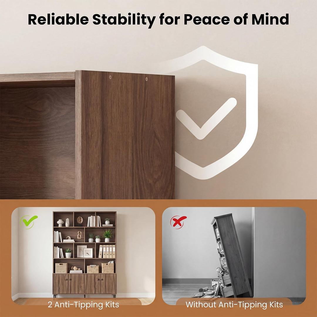 Giantex 68.5" Tall Bookcases with Storage Cabinet for Home Office