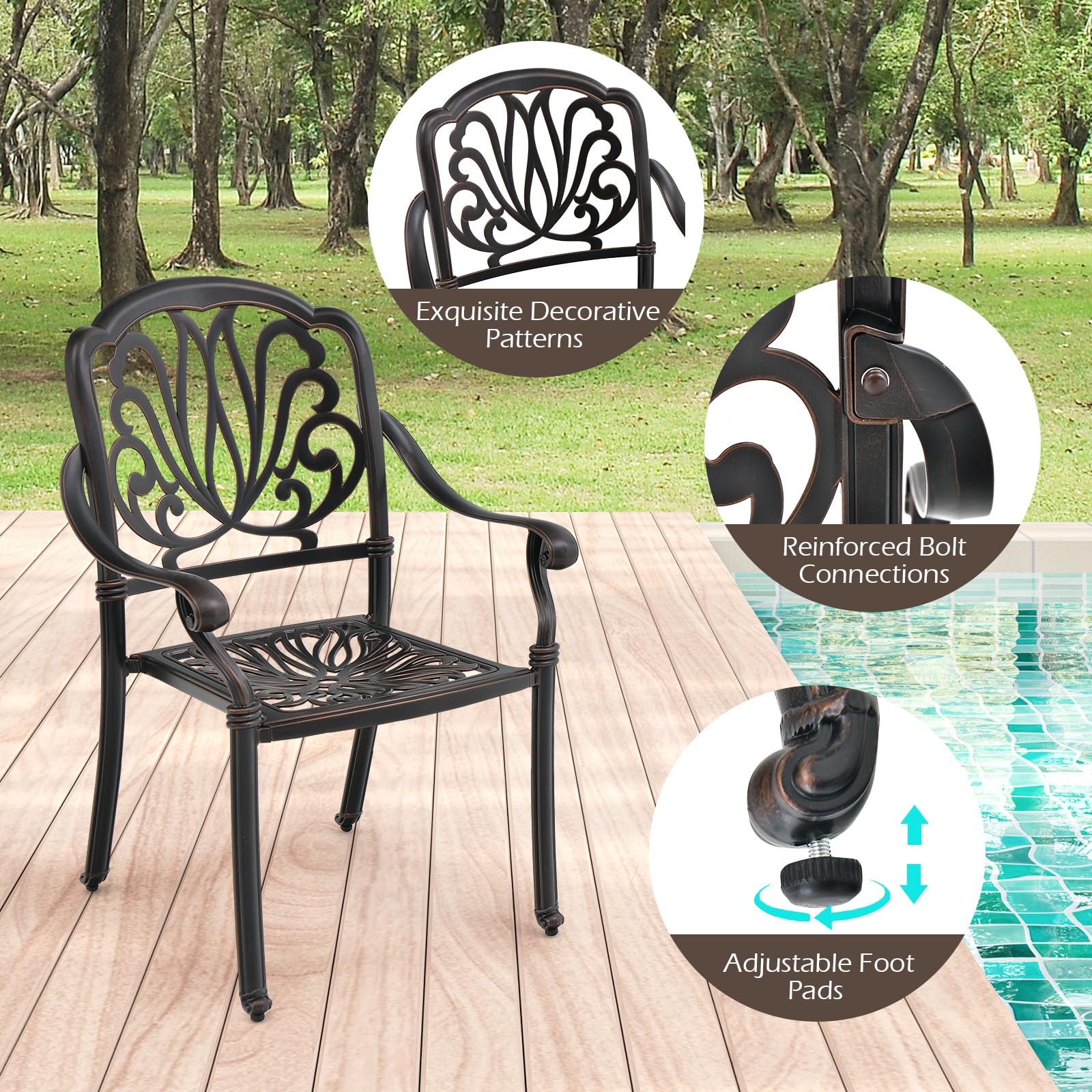 Giantex Patio Chairs Set of 2, Set of 4