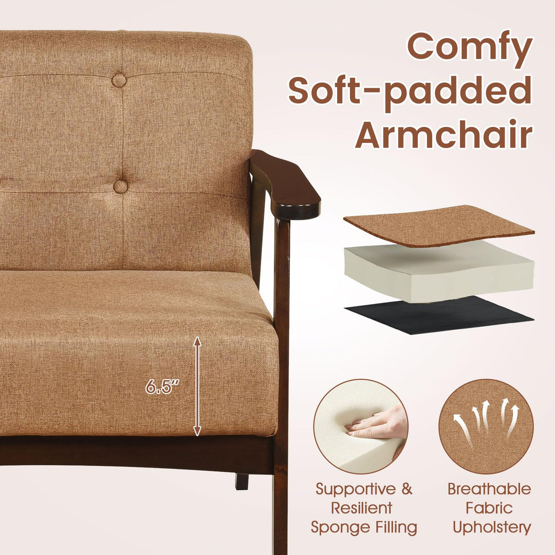 Giantex Mid Century Modern Accent Chair for Living Room