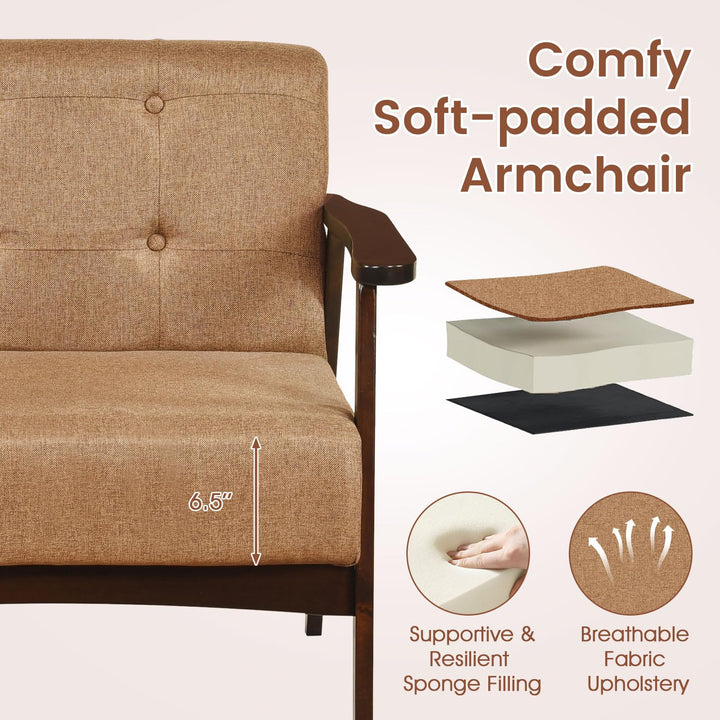 Giantex Mid Century Modern Accent Chair for Living Room