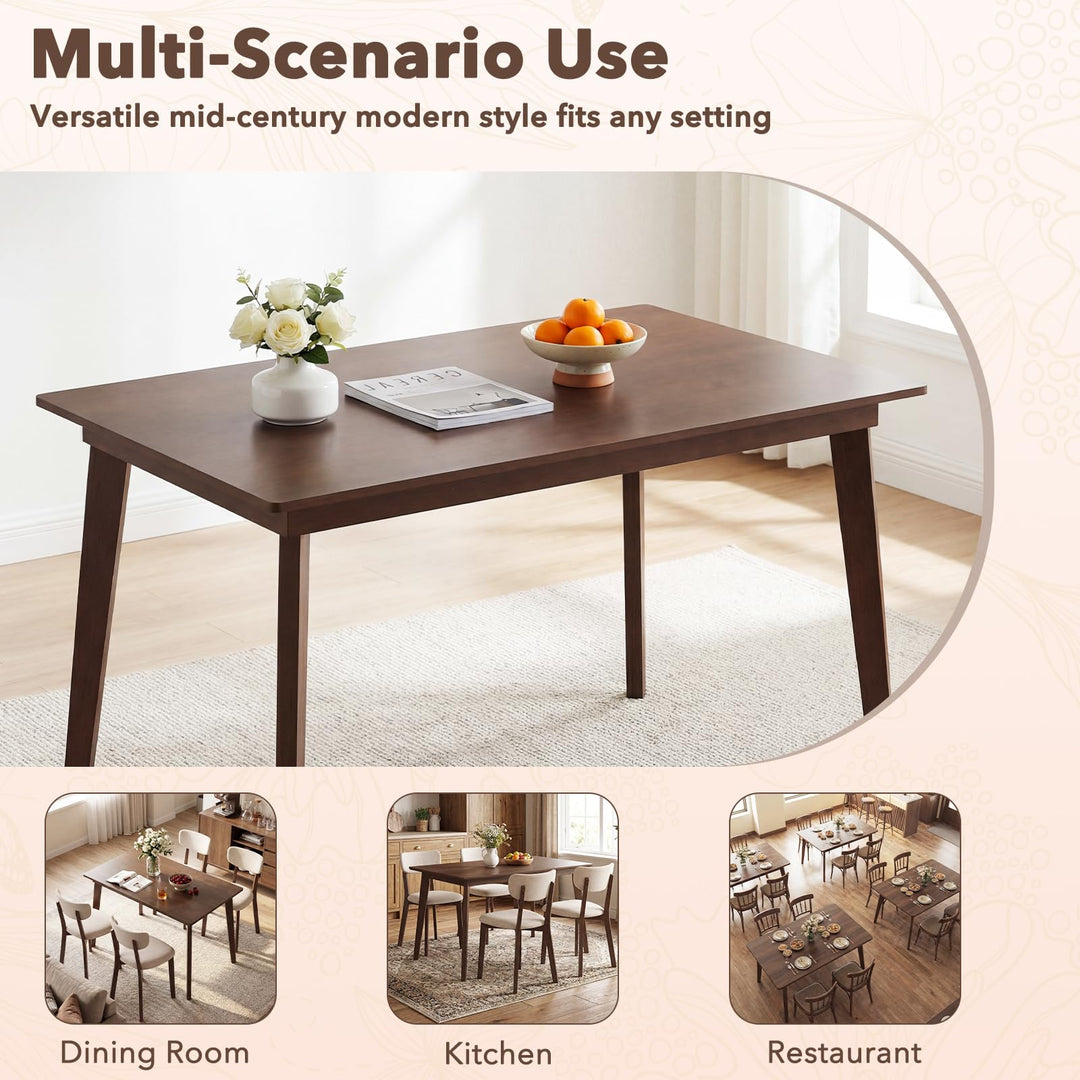 Giantex 48-Inches Rectangular Wooden Dining Table for 4