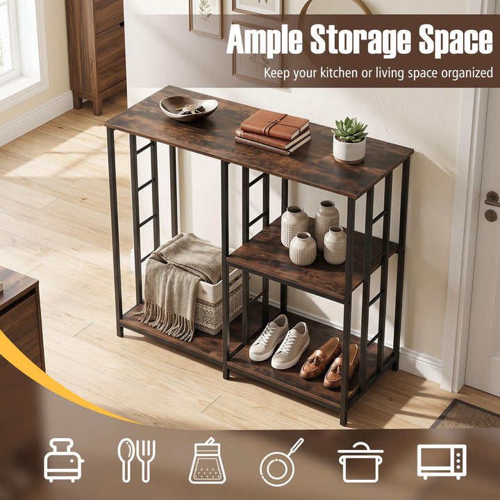 Giantex Kitchen Bakers Rack | 3-Tier Microwave Stand Stand with Open Shelves