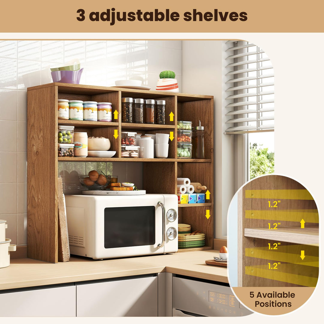 Giantex Wooden Desktop Storage Organizer for Dorm College Office