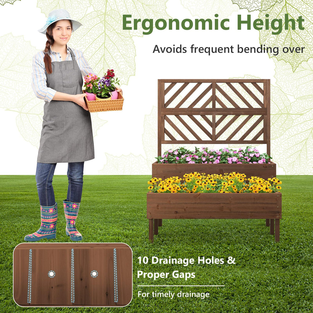 Giantex Raised Garden Bed with Trellis